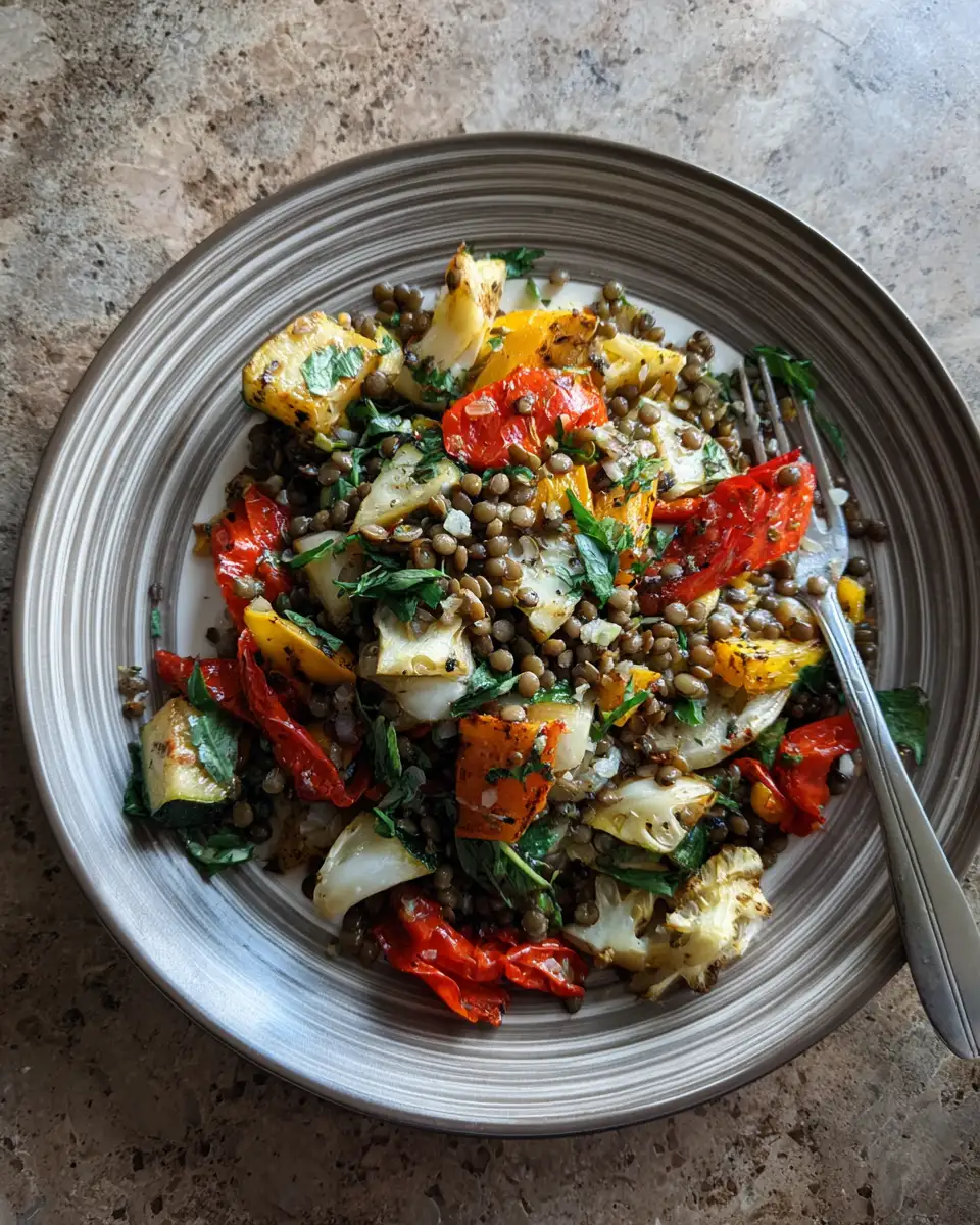 Final dish - Savor the Flavor: Roasted Vegetable Lentil Salad Perfection