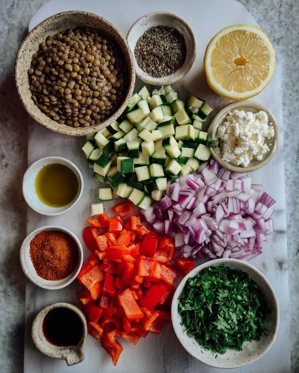 Ingredients for Savor the Flavor: Roasted Vegetable Lentil Salad Perfection