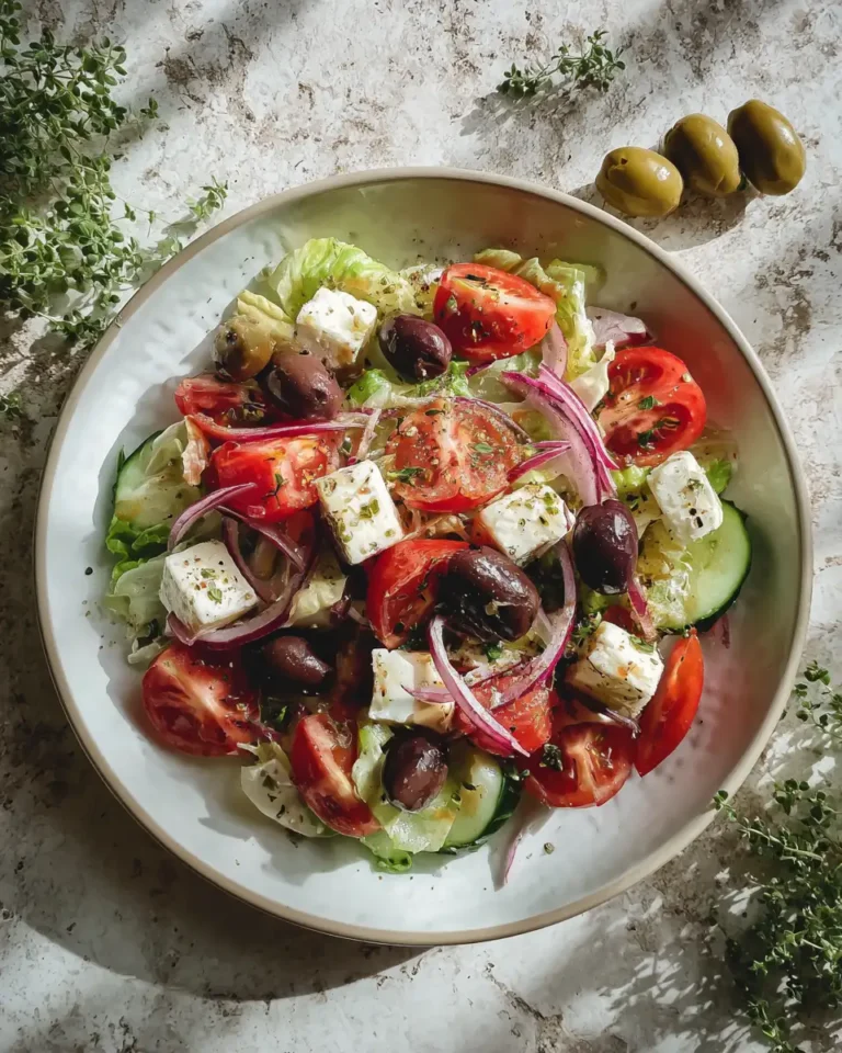 Délice Méditerranéen : Salade Grecque Fraîche avec Mozzarella et Olives - Featured Image
