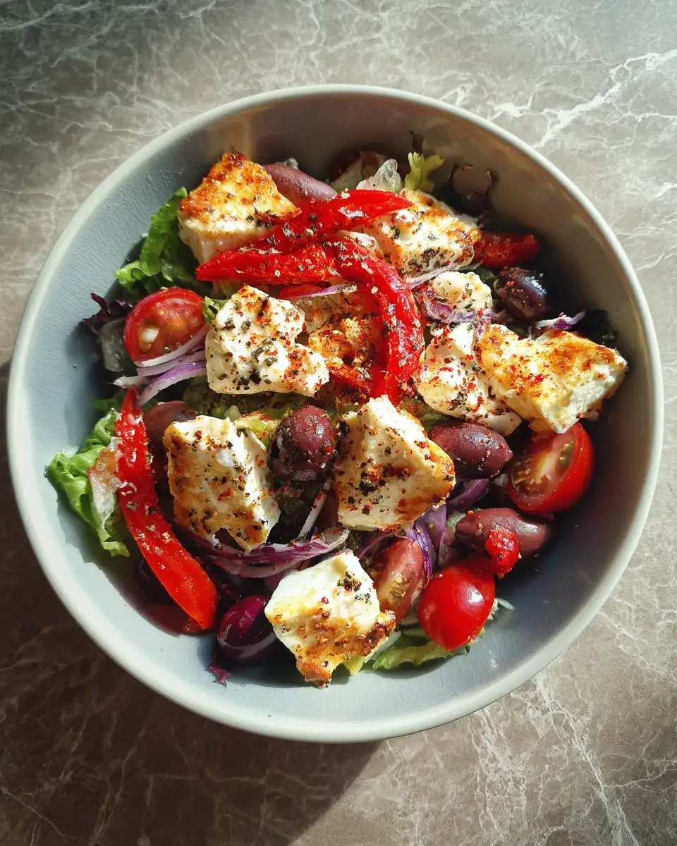 Final dish - Délice Méditerranéen : Salade Grecque Fraîche avec Mozzarella et Olives