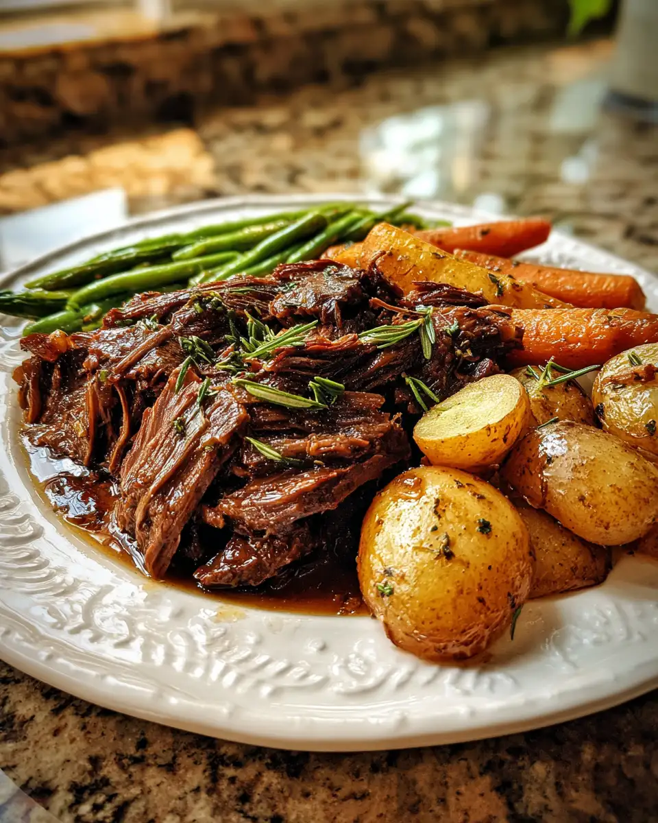 Final dish - Hearty and Hassle-Free: Savor the Magic of Slow Cooker Beef Pot Roast