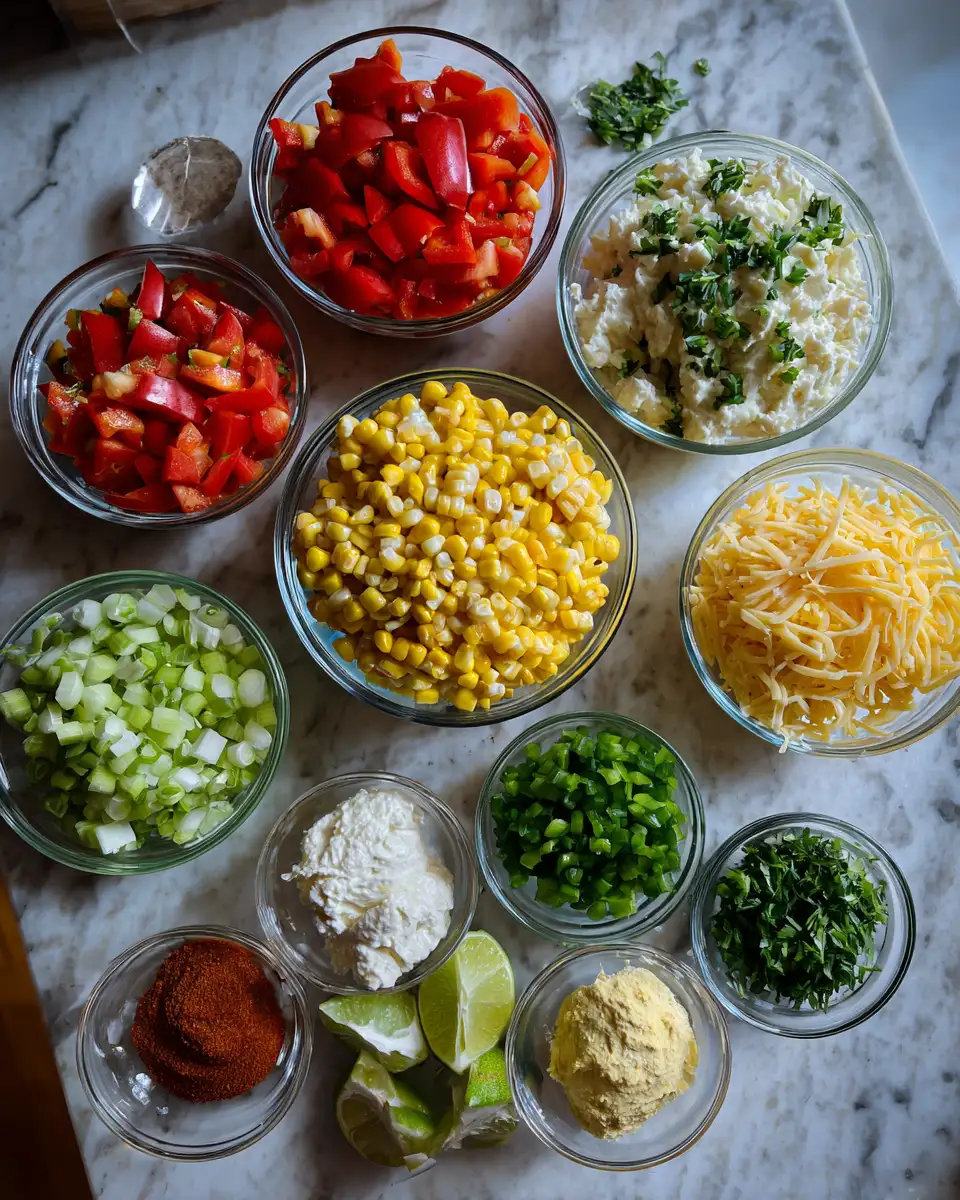 Ingredients for Zesty Flavors Unleashed: Dive into the Ultimate Southwest Corn Dip