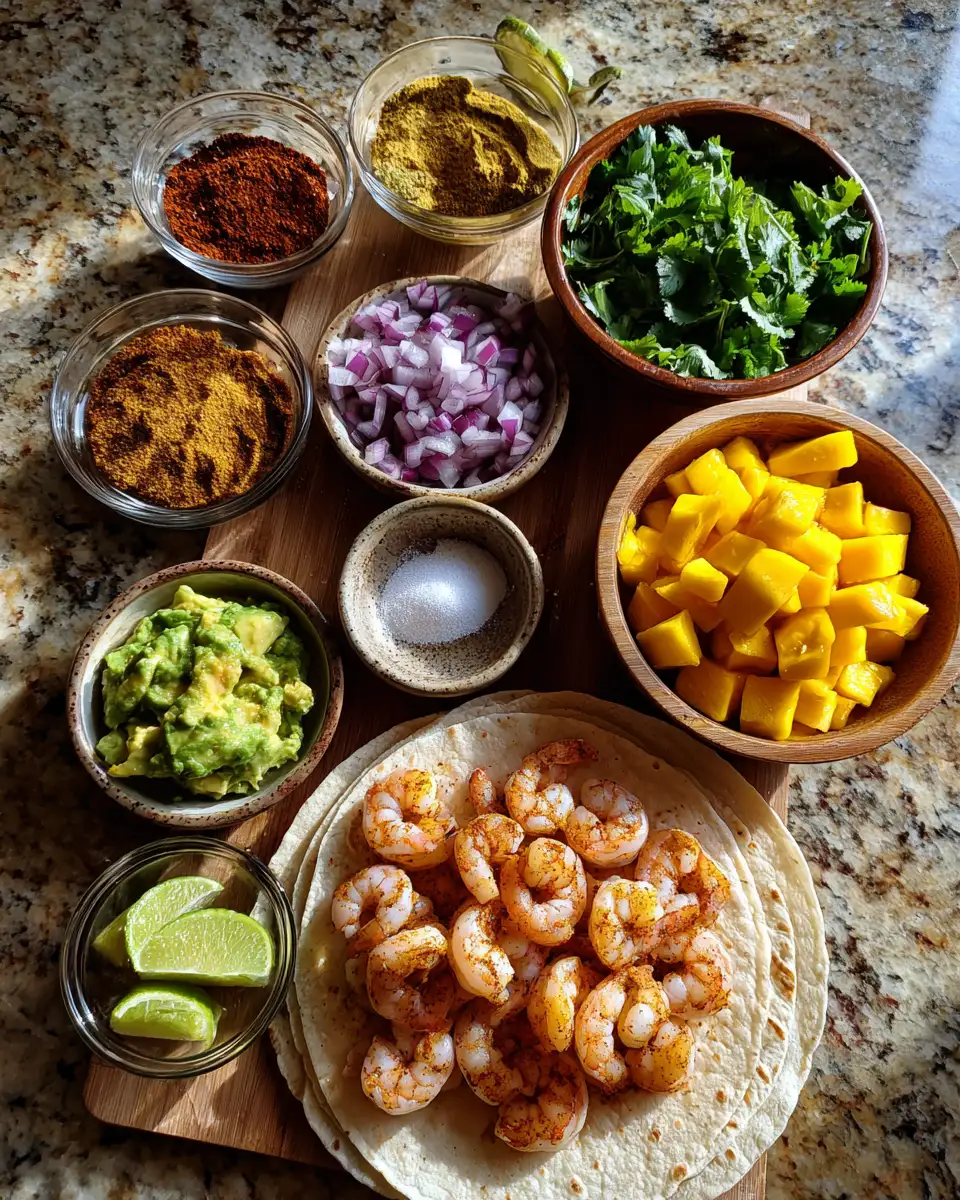 Spice Up Your Taco Night with Irresistible Shrimp and Mango Magic 4 Ingredients for Spice Up Your Taco Night with Irresistible Shrimp and Mango Magic
