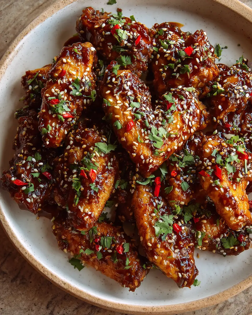 Irresistibly Glazed: Discover the Magic of Sticky Garlic Sesame Wings - Featured Image