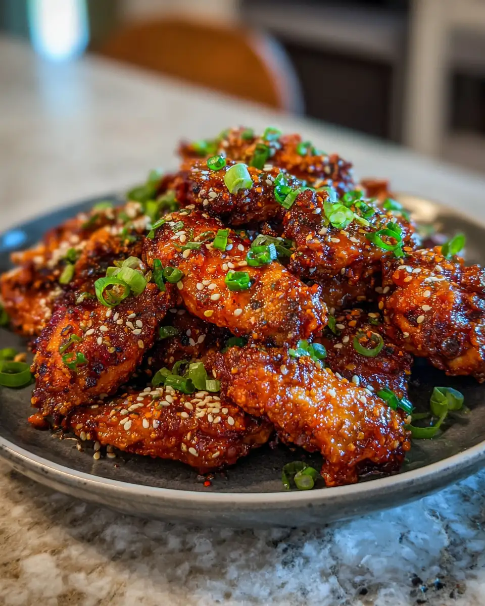 Final dish - Irresistibly Glazed: Discover the Magic of Sticky Garlic Sesame Wings