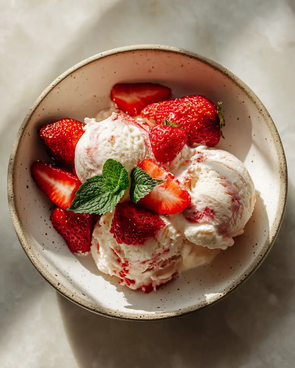 Indulge in Summer Bliss with Homemade Strawberries and Cream Ice Cream - Featured Image