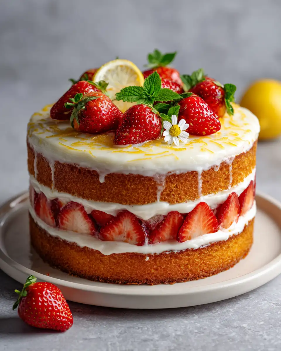 Zesty Bliss: Dive into the Irresistible World of Strawberry Lemonade Cake - Featured Image