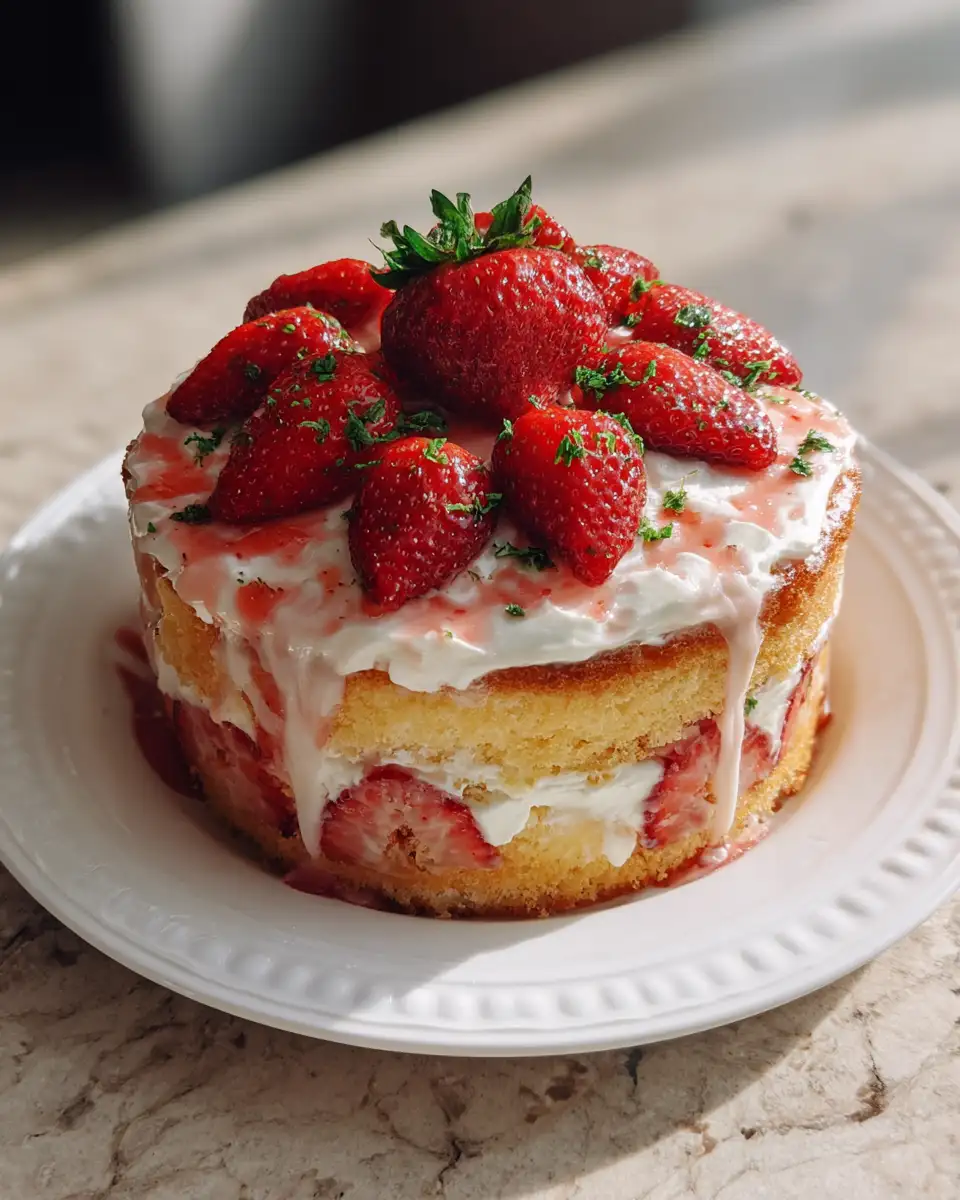 Zesty Bliss: Dive into the Irresistible World of Strawberry Lemonade Cake 6 Final dish - Zesty Bliss: Dive into the Irresistible World of Strawberry Lemonade Cake
