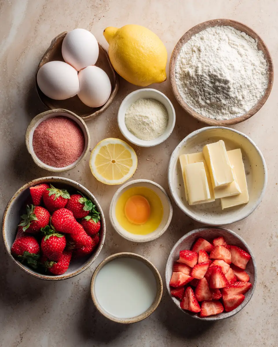 Zesty Bliss: Dive into the Irresistible World of Strawberry Lemonade Cake 4 Ingredients for Zesty Bliss: Dive into the Irresistible World of Strawberry Lemonade Cake