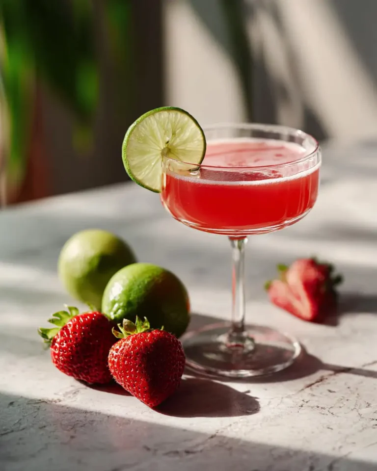 Sip into Summer Bliss with a Strawberry Lime Mocktail Margarita - Featured Image