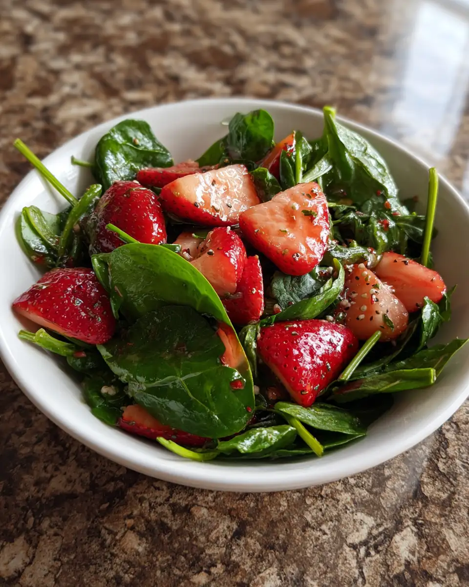 Final dish - Sweet and Savory Bliss in Every Bite of Strawberry Spinach Salad