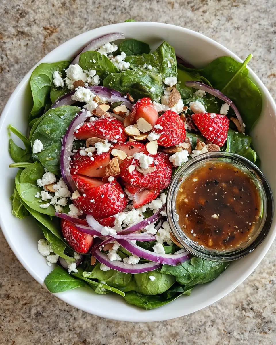 Ingredients for Sweet and Savory Bliss in Every Bite of Strawberry Spinach Salad