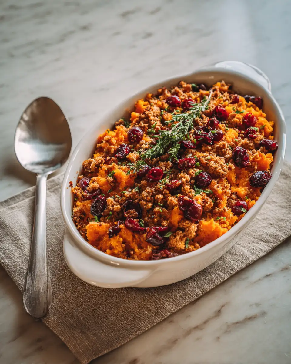 Sweet Potato Casserole with Cranberries: A Festive Twist on a Classic Dish - Featured Image