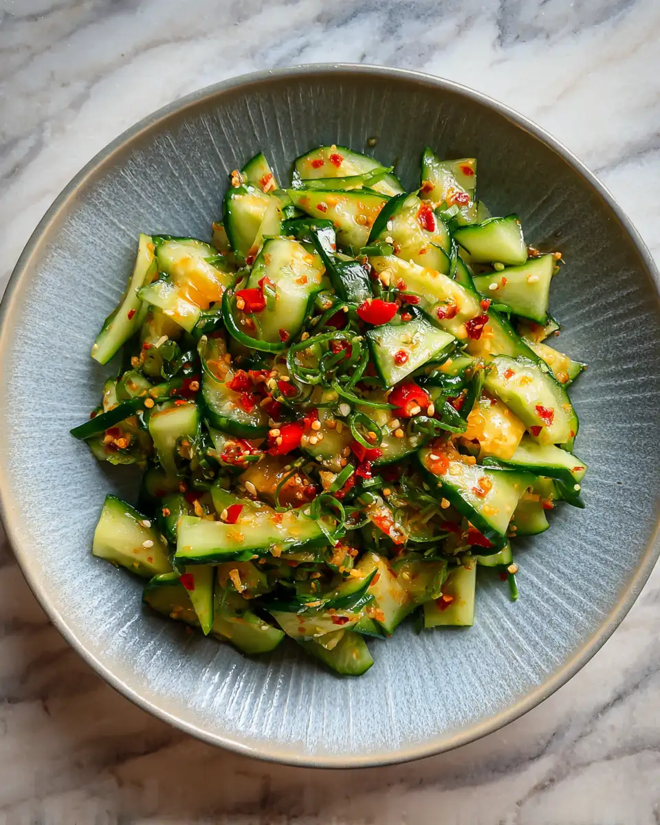 Final dish - Zesty Thai Cucumber Salad: A Refreshing Burst of Flavor