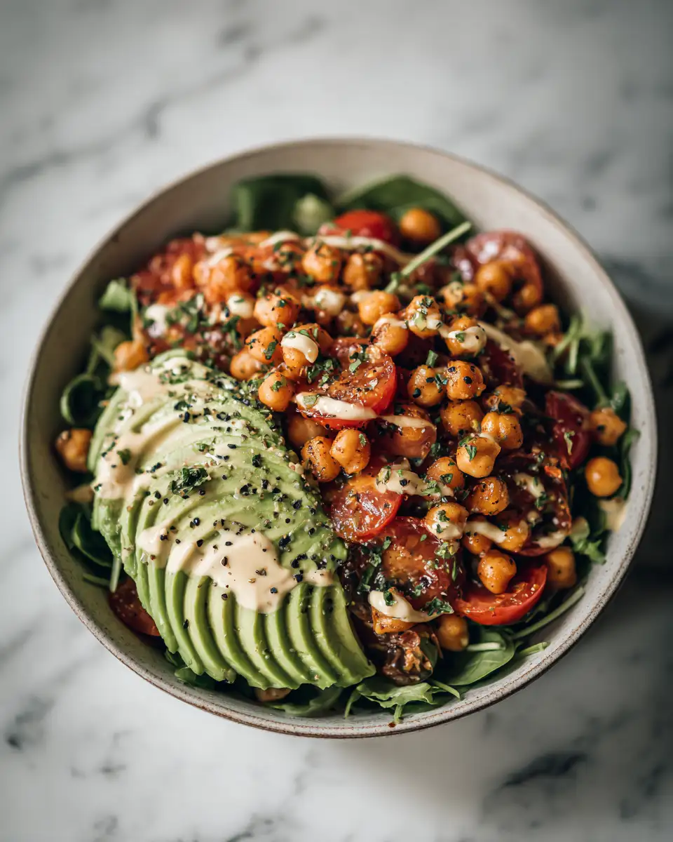 Final dish - Fresh & Flavorful: Tomato Chickpea Avocado Salad Delight