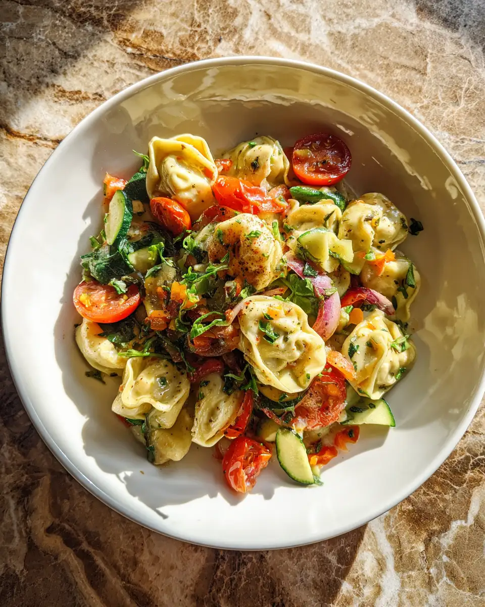 Final dish - Savor the Season: Tortellini with Fresh Summer Veggies Delight