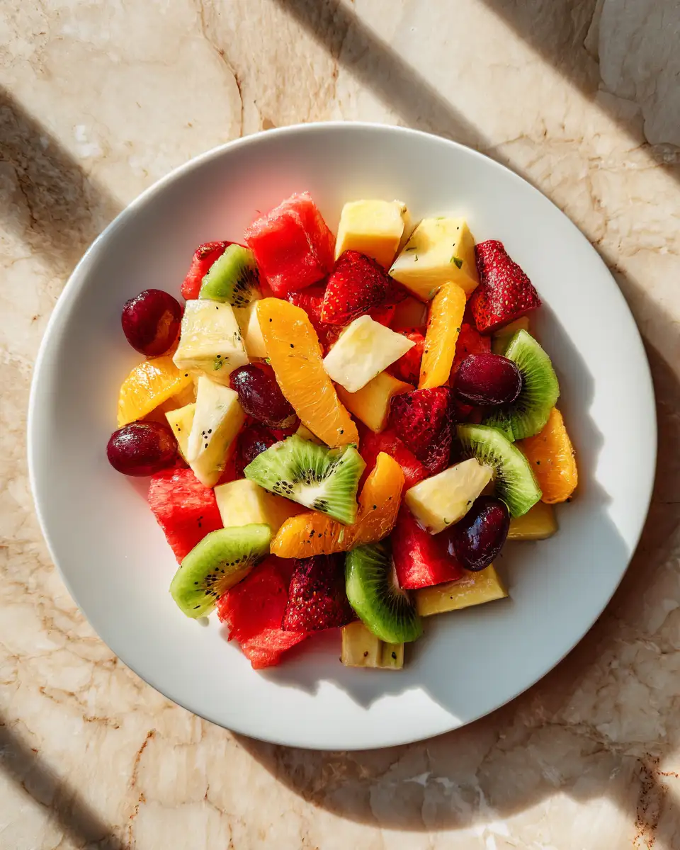 Final dish - Tropical Fruit Salad: A Burst of Sunshine in Every Bite