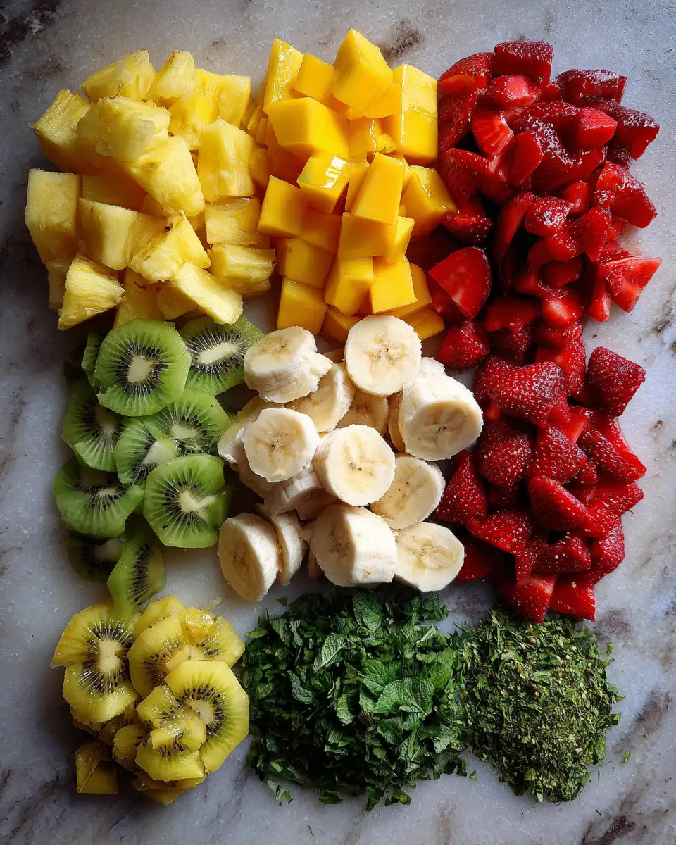 Ingredients for Tropical Fruit Salad: A Burst of Sunshine in Every Bite