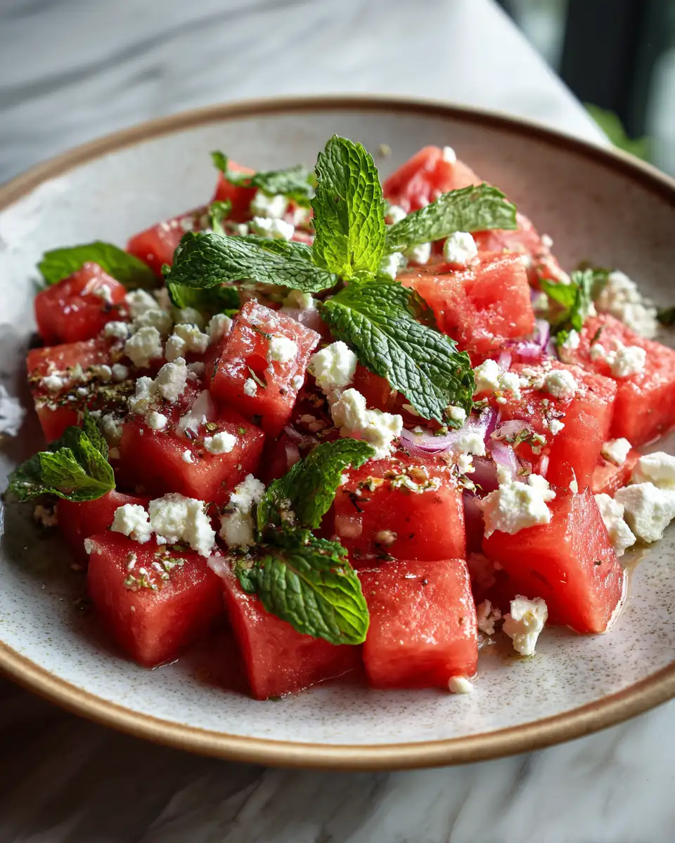 Refreshing Summer Delight: Watermelon Feta Salad Fusion - Featured Image