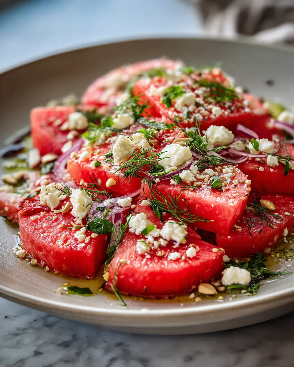 Final dish - Refreshing Summer Delight: Watermelon Feta Salad Fusion