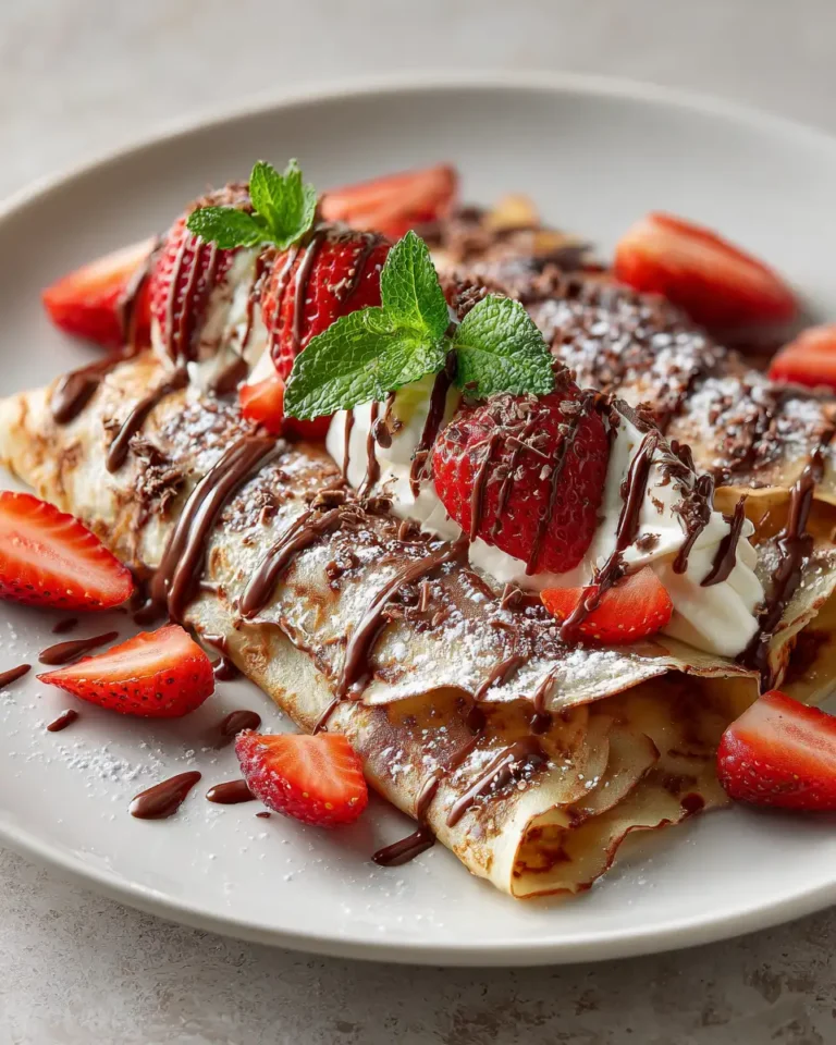 Strawberry & Chocolate Crepe Masterpiece: A Sweet Symphony - Featured Image
