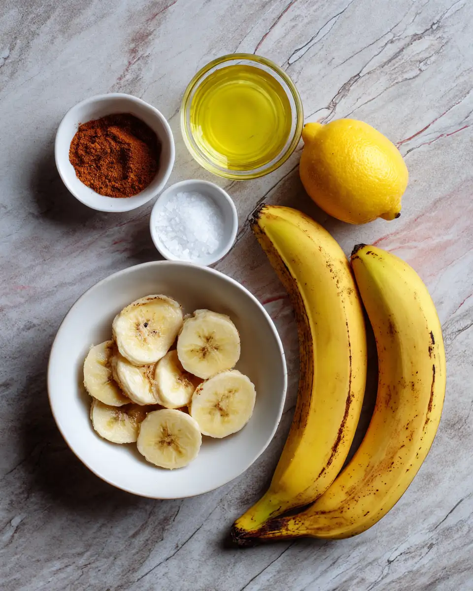 Ingredients for Crispy Delight: Mastering Air Fryer Banana Chips