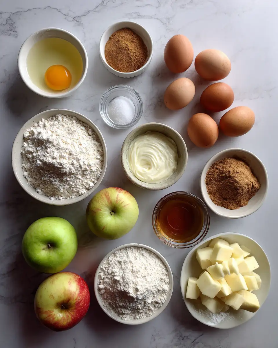 Ingredients for Irresistible Apple Crumb Cake: A Slice of Autumn Bliss