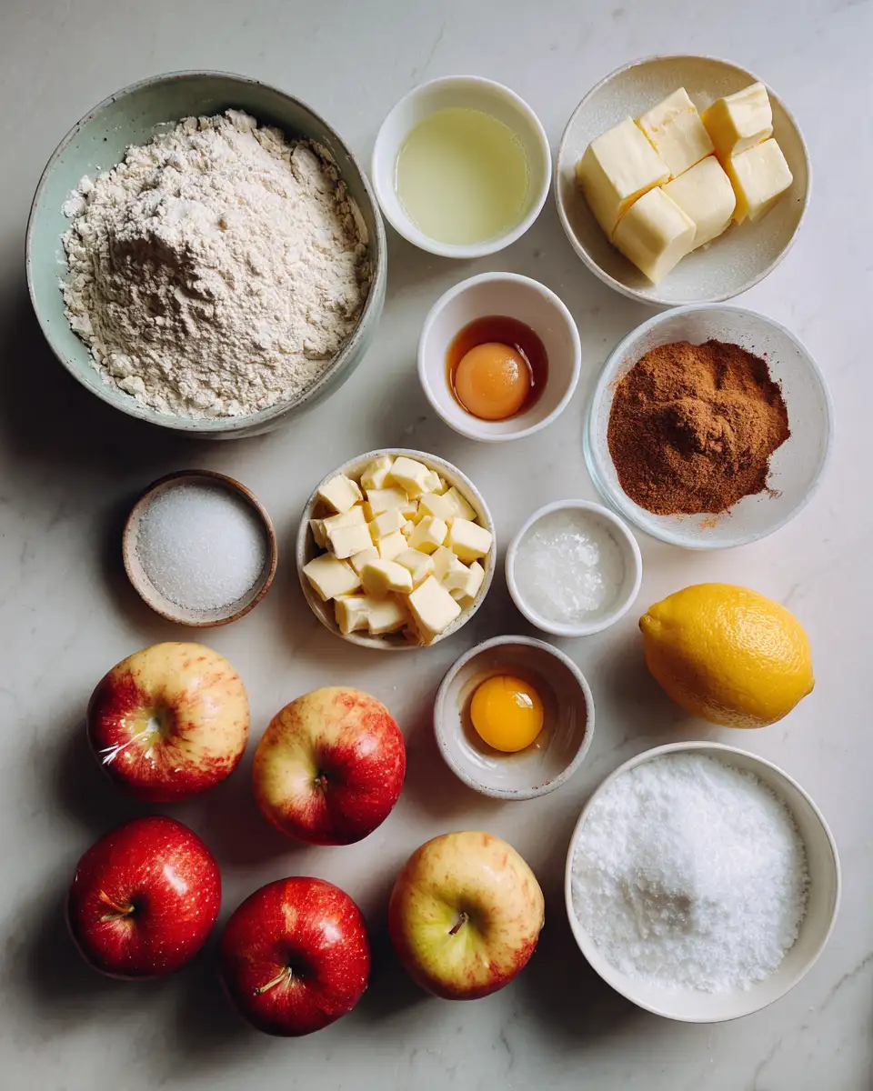 Ingredients for Irresistibly Easy Apple Hand Pies for a Cozy Autumn Treat