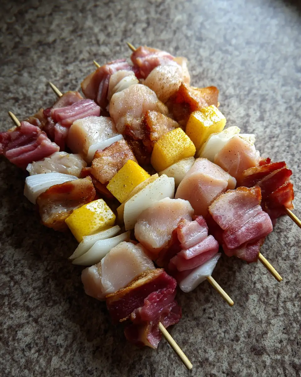 Ingredients for Sizzling Bacon Wrapped Chicken Skewers That Will Ignite Your Taste Buds