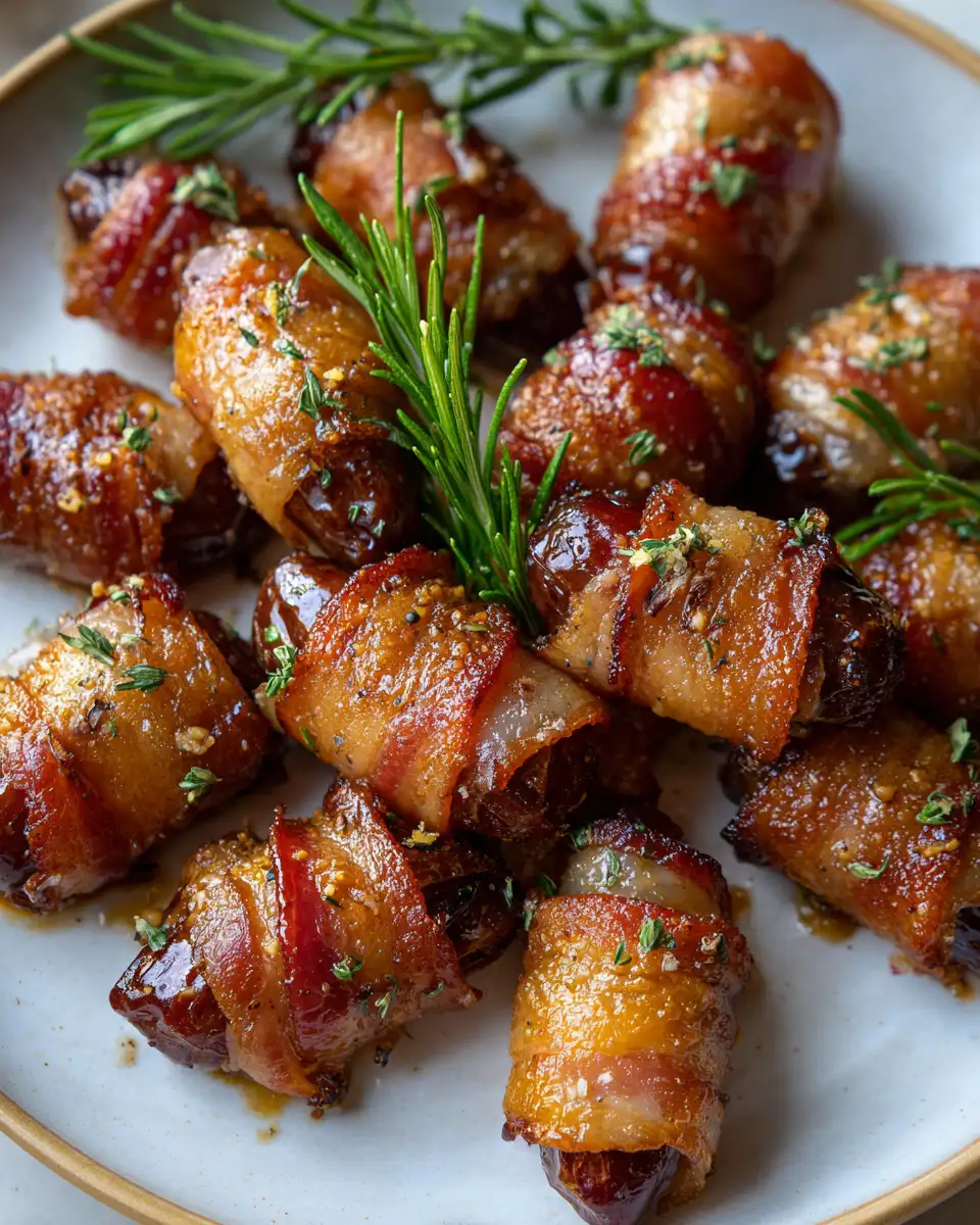 Final dish - Decadent Delights: Savor the Sweet and Savory Magic of Bacon Wrapped Dates