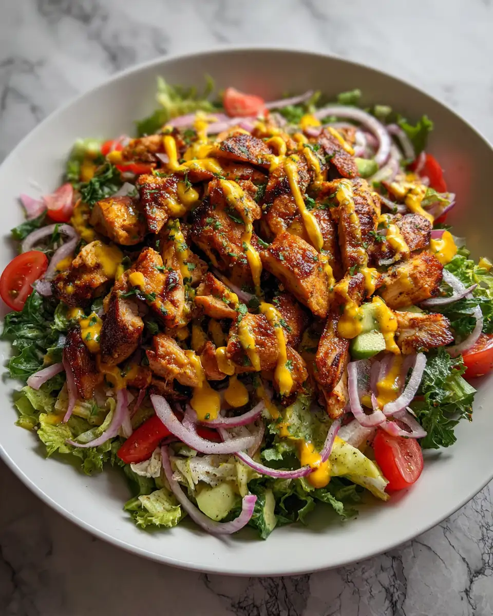 Final dish - Sizzling Summer Delight BBQ Chicken Salad Extravaganza