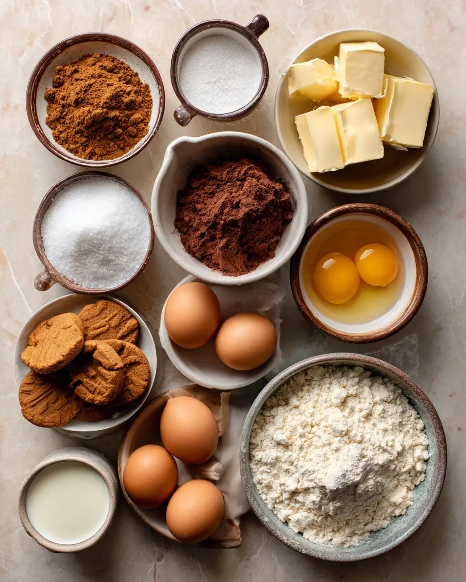 Ingredients for Decadent Delight Biscoff Cookie Butter Brownies That Will Melt Your Heart