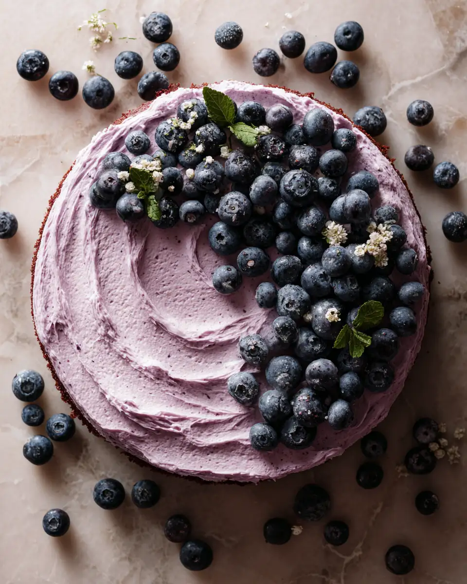 Final dish - Indulge in the Sweet Symphony of Blueberry Cream Cheese Frosting