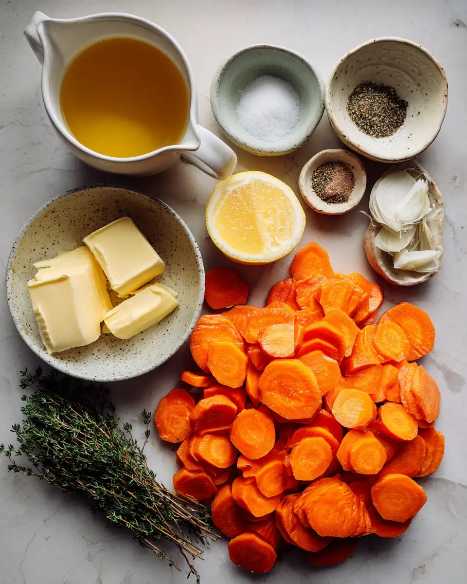 Ingredients for Caramelized Bliss: Brown Butter Maple Glazed Carrots Unveiled