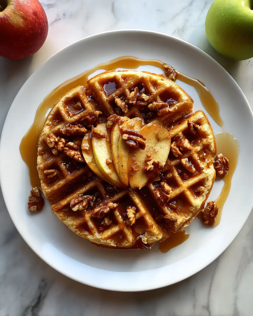 Final dish - Indulge in Irresistible Caramelized Apple Waffle Pastries