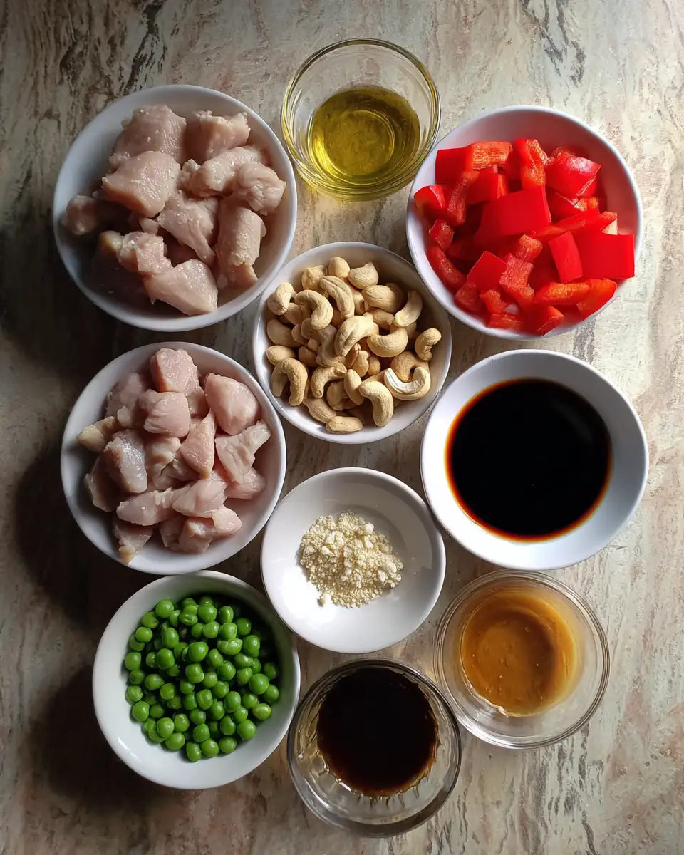 Irresistible Cashew Chicken: A Nutty Twist on a Classic Favorite 4 Ingredients for Irresistible Cashew Chicken: A Nutty Twist on a Classic Favorite