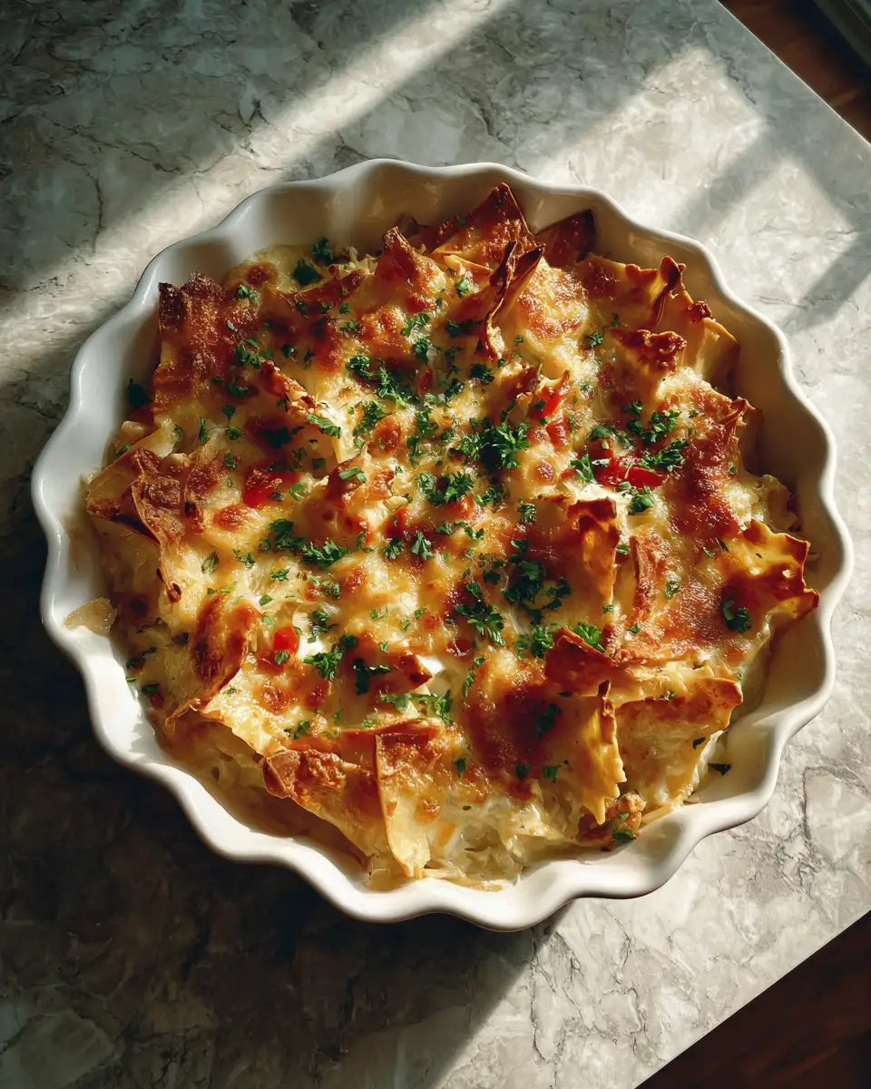 Final dish - Dive into Decadence with Cheesy Crab Rangoon Casserole