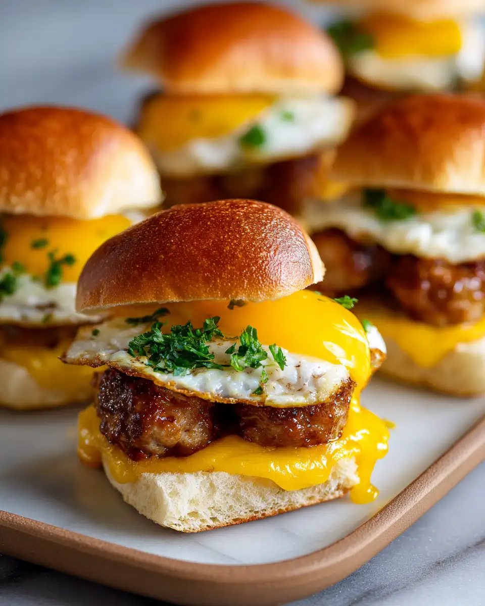 Rise and Shine with Irresistible Cheesy Sausage and Egg Breakfast Sliders - Featured Image