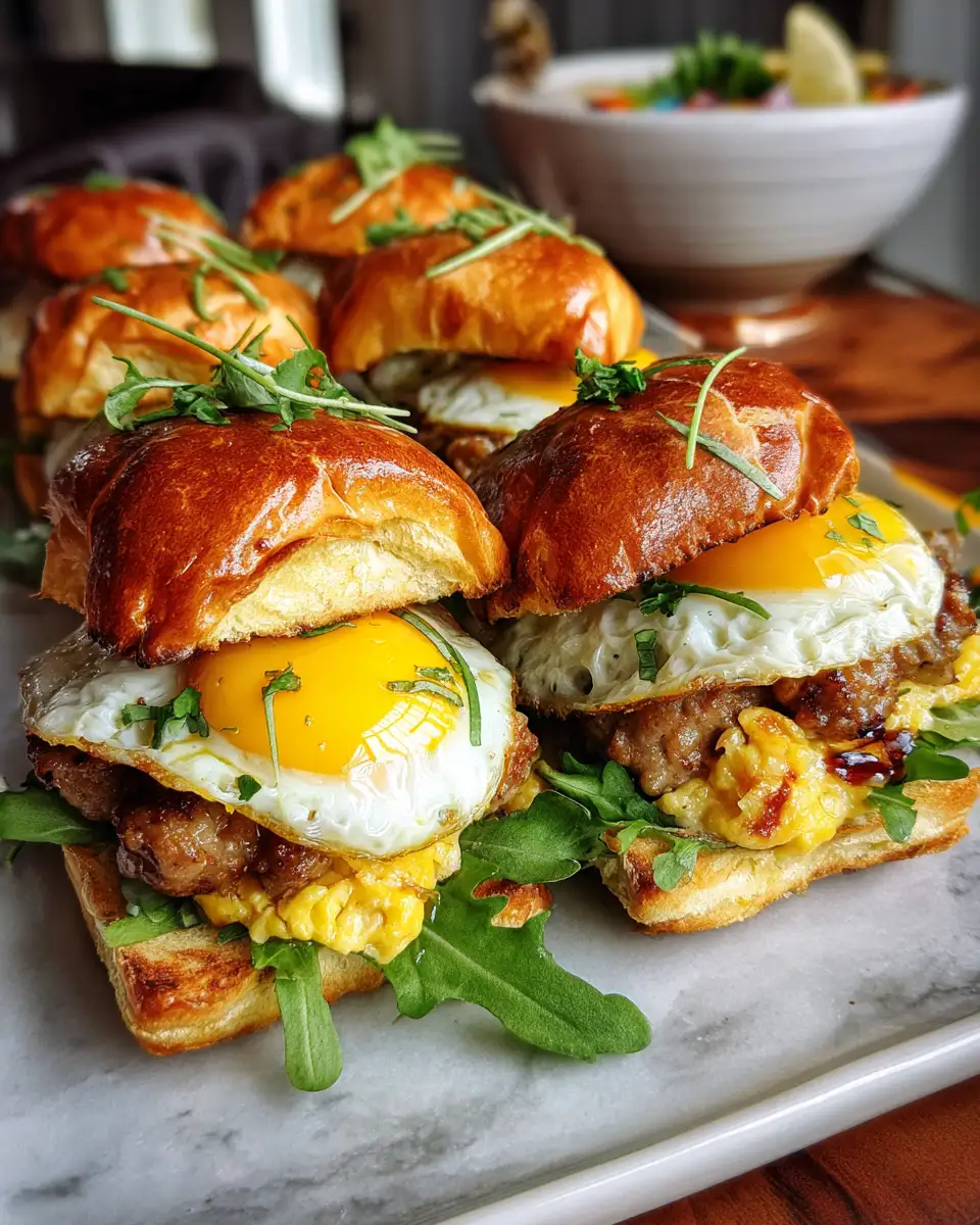 Final dish - Rise and Shine with Irresistible Cheesy Sausage and Egg Breakfast Sliders