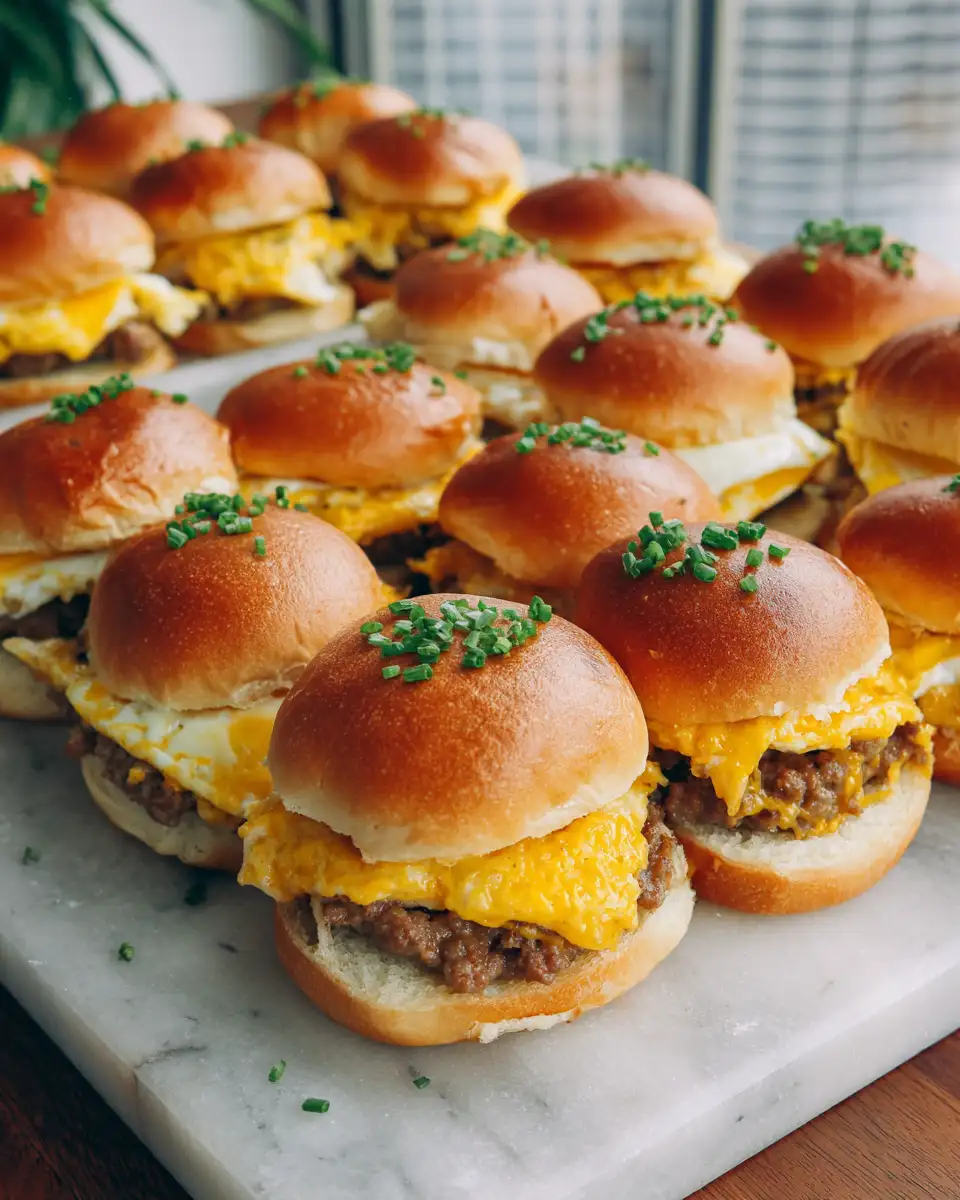 Ingredients for Rise and Shine with Irresistible Cheesy Sausage and Egg Breakfast Sliders