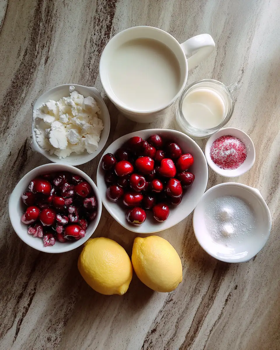 Ingredients for Cherry Muhallebi Magic for the Dessert Lover's Soul