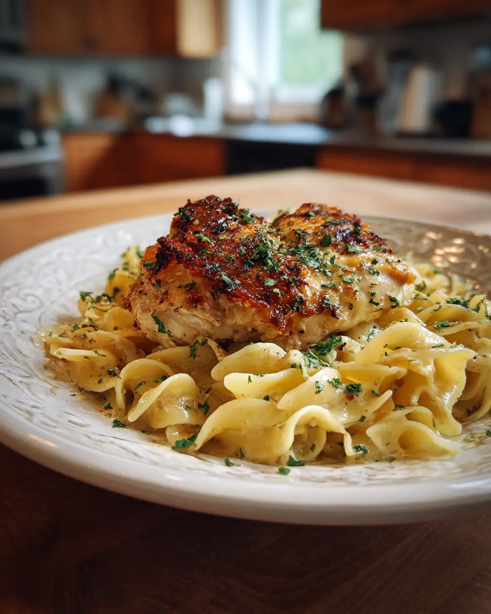 Final dish - Savory Comfort: Chicken and Buttered Noodles Delight