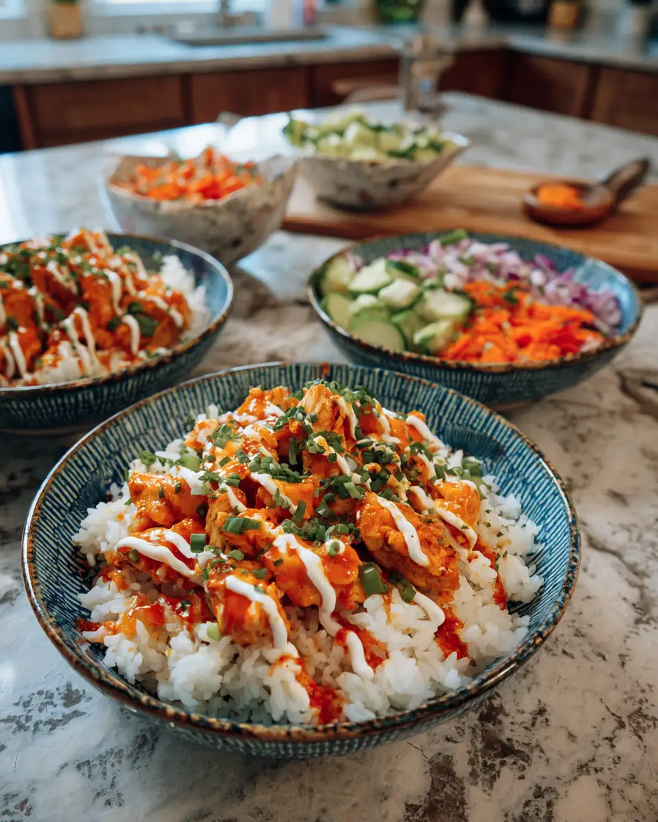 Final dish - Spice Up Your Evening with Flavor-Packed Buffalo Chicken Bowls