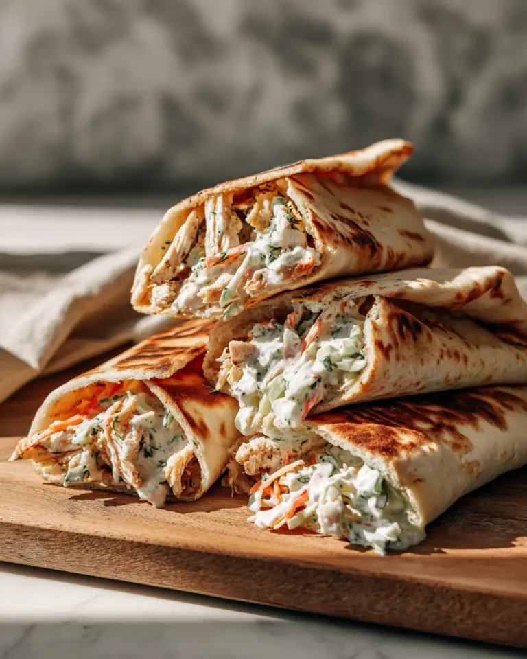 Savor the Flavor: Chicken Pitas with Creamy Herby Ranch Slaw - Featured Image