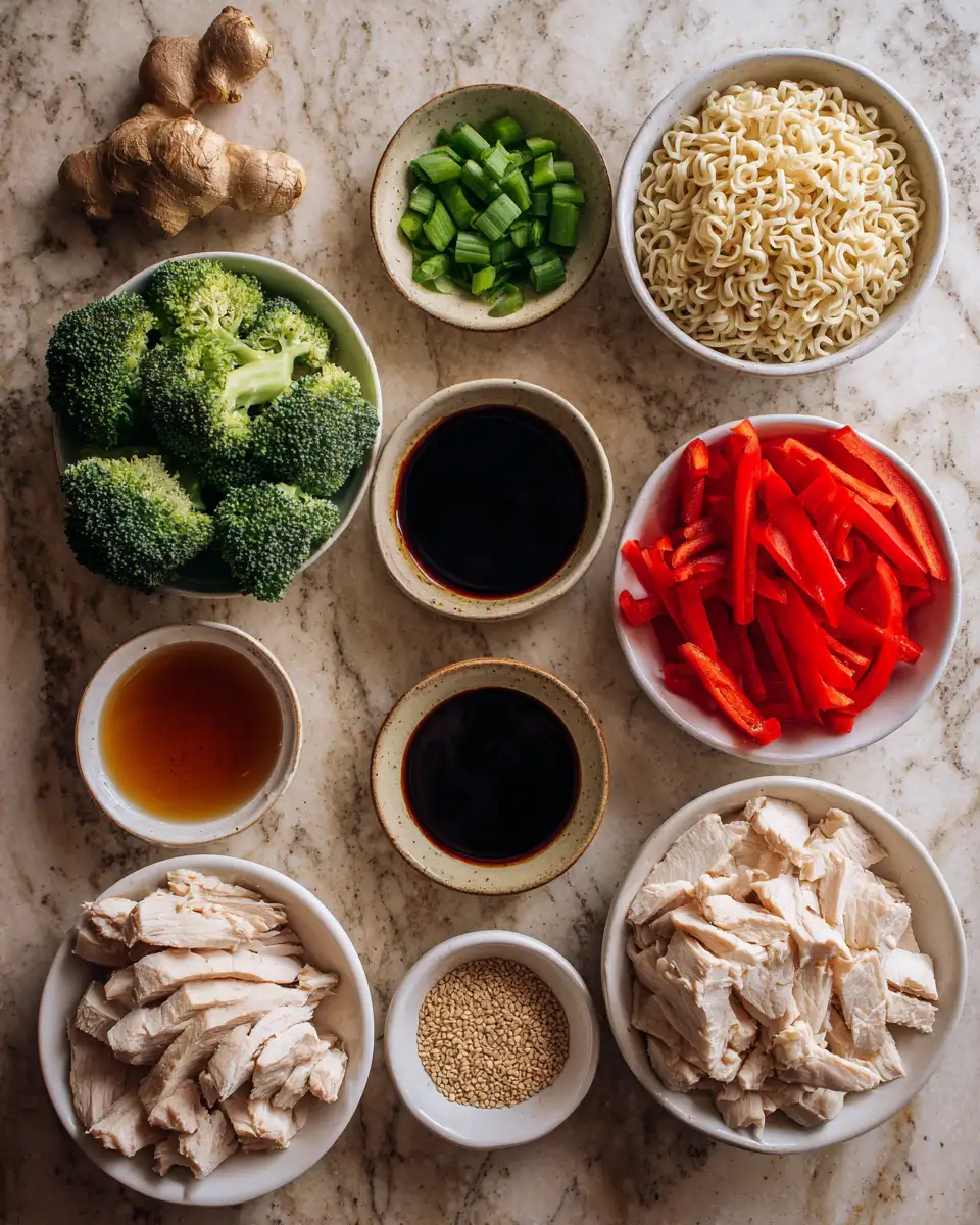 Ingredients for Spice Up Your Dinner Routine with Chicken Ramen Stir-Fry