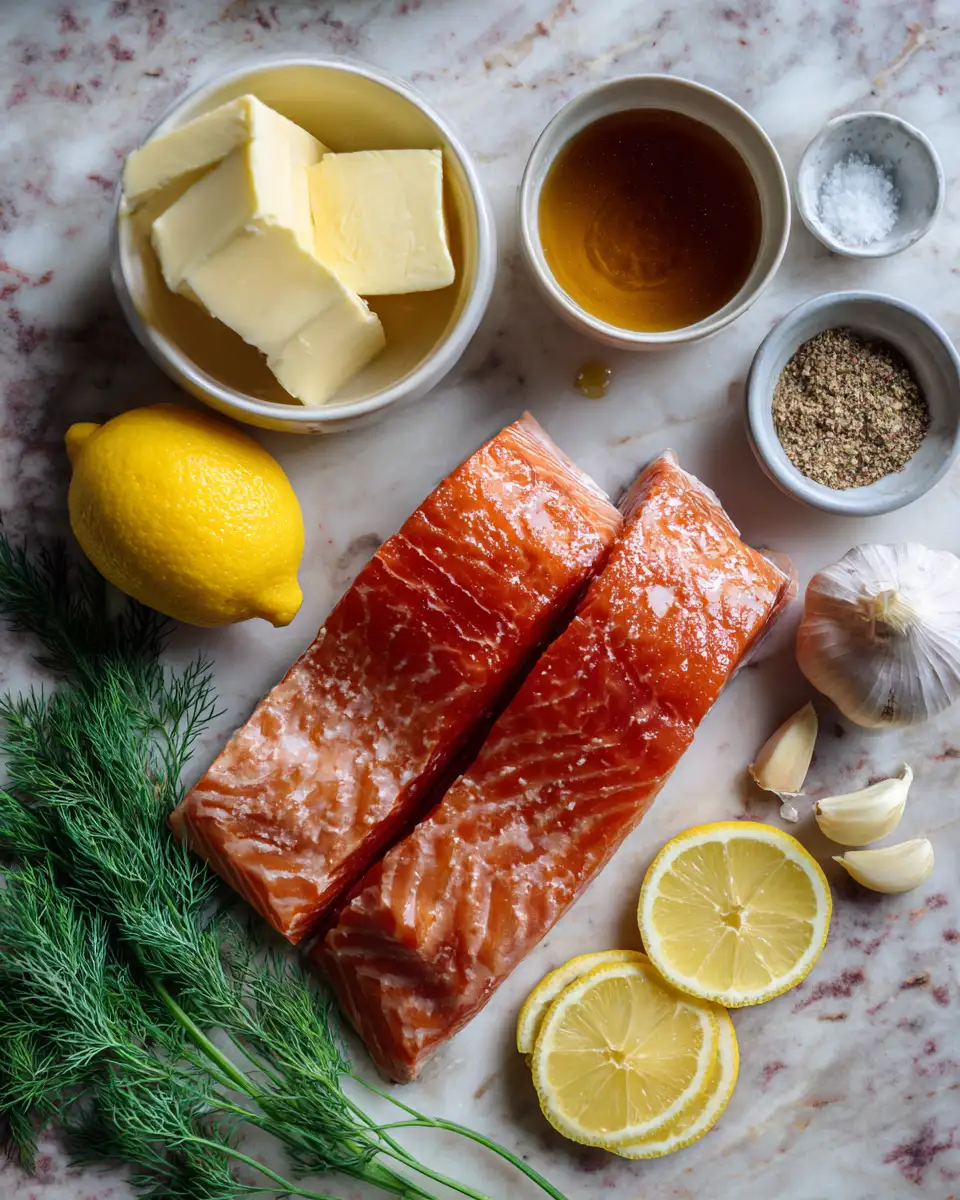 Ingredients for Festive Flavors: Christmas Baked Salmon with Honey Butter Glaze Delight