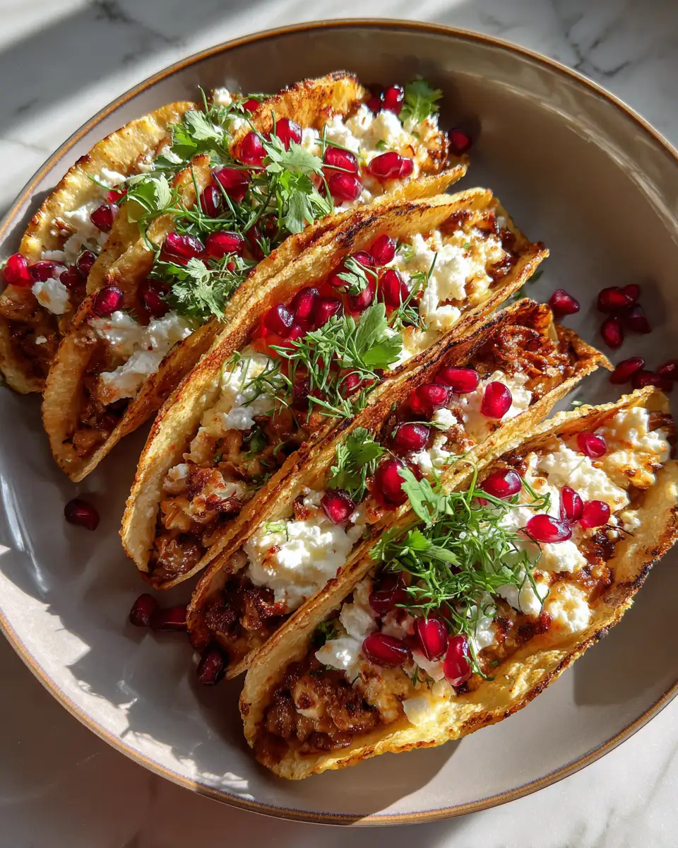 Final dish - Festive Christmas Cheesecake Tacos: A Sweet Holiday Delight