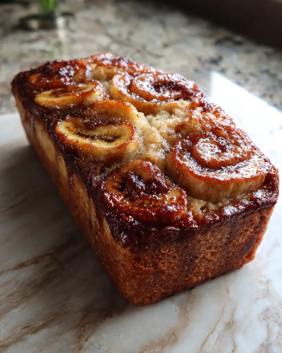 Final dish - Cinnamon Roll Banana Bread: A Sweet Twist on a Classic Favorite