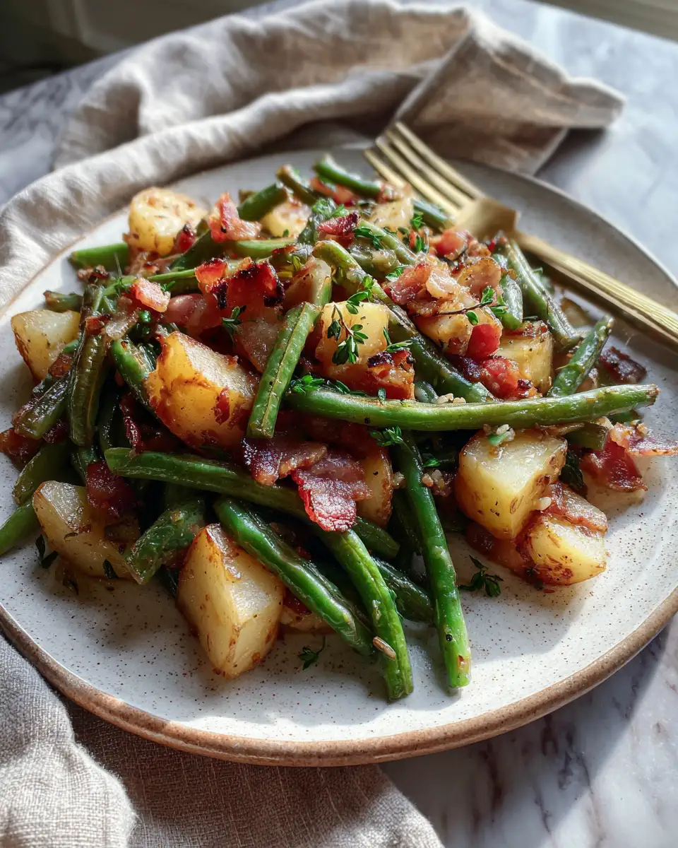 Savor the Flavor: Country Ranch Green Beans and Potatoes with Bacon - Featured Image