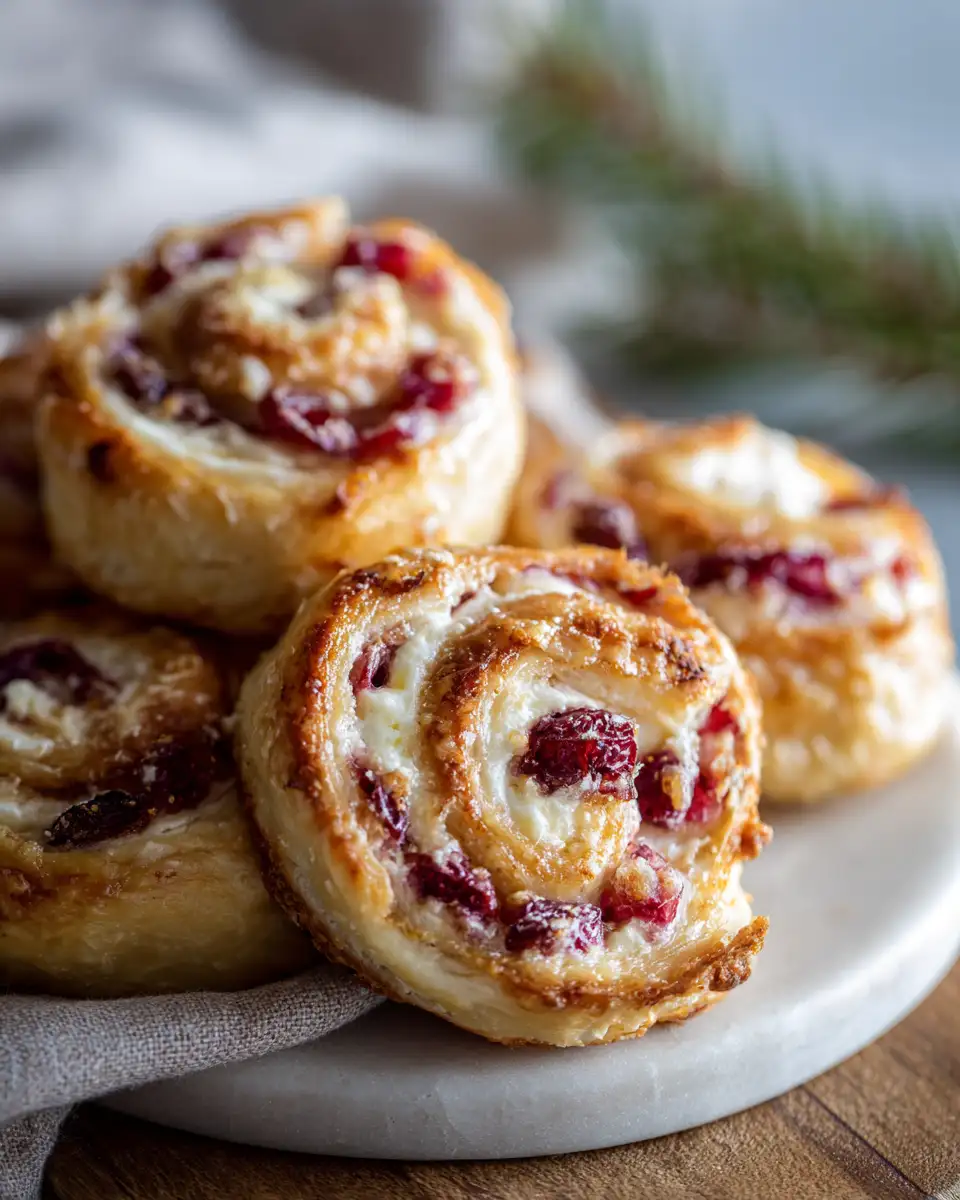 Festive Flavors Unrolled: Cranberry Feta Pinwheels with Cream Cheese - Featured Image
